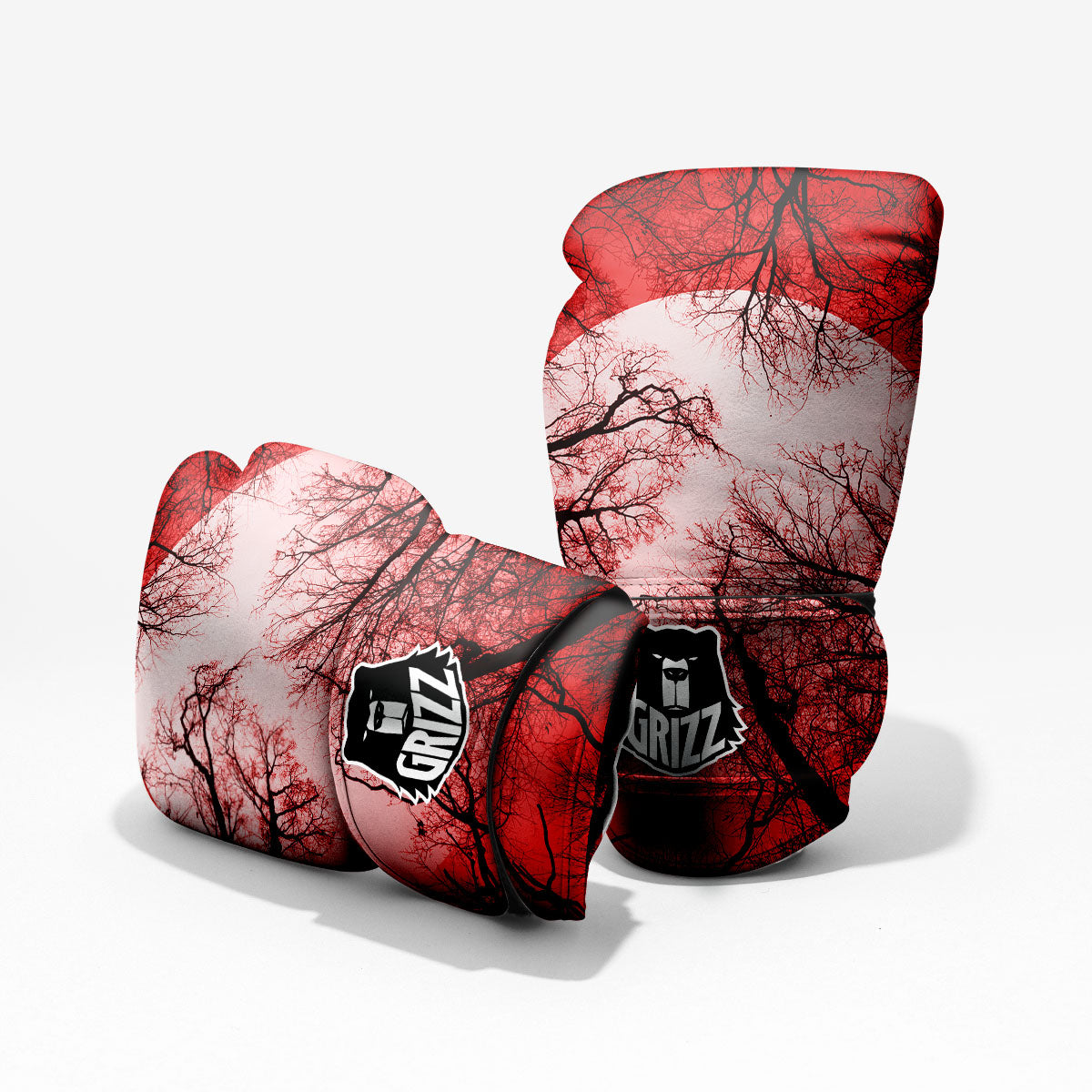 Moon And Horror Forest Print Pro Boxing Glove