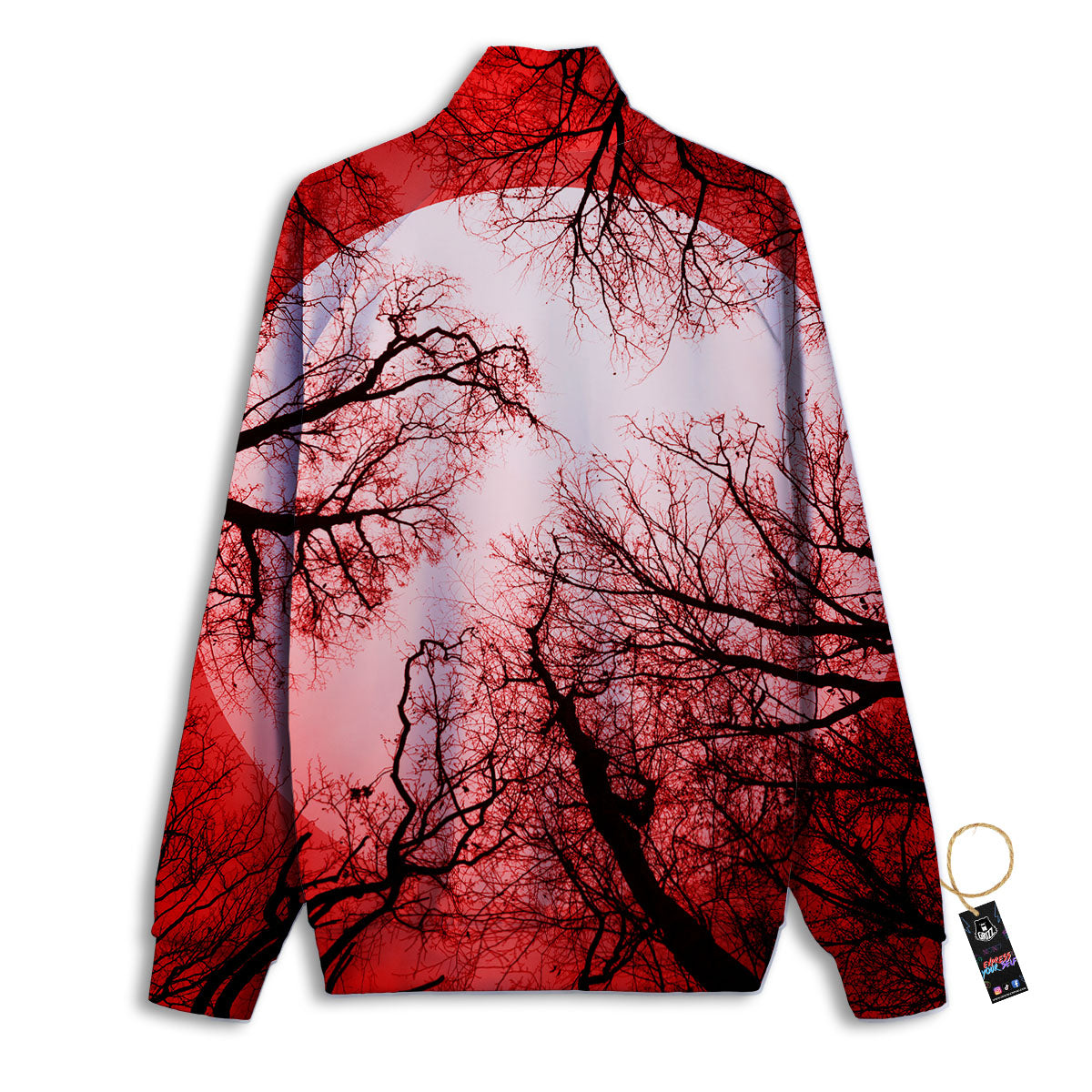Moon And Horror Forest Print Track Jacket-grizzshop