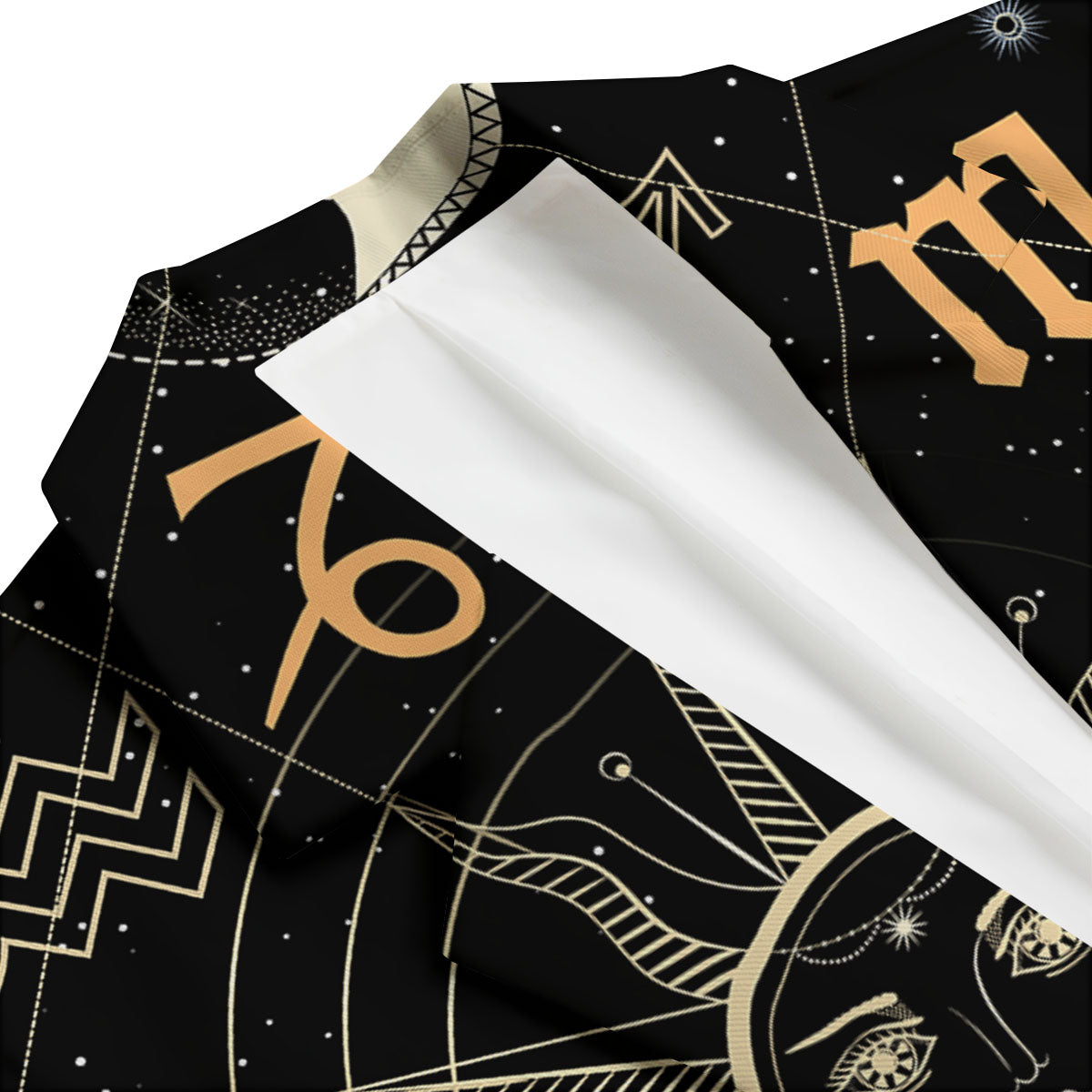 Moon And Vintage Sun Print Men's Blazer-grizzshop