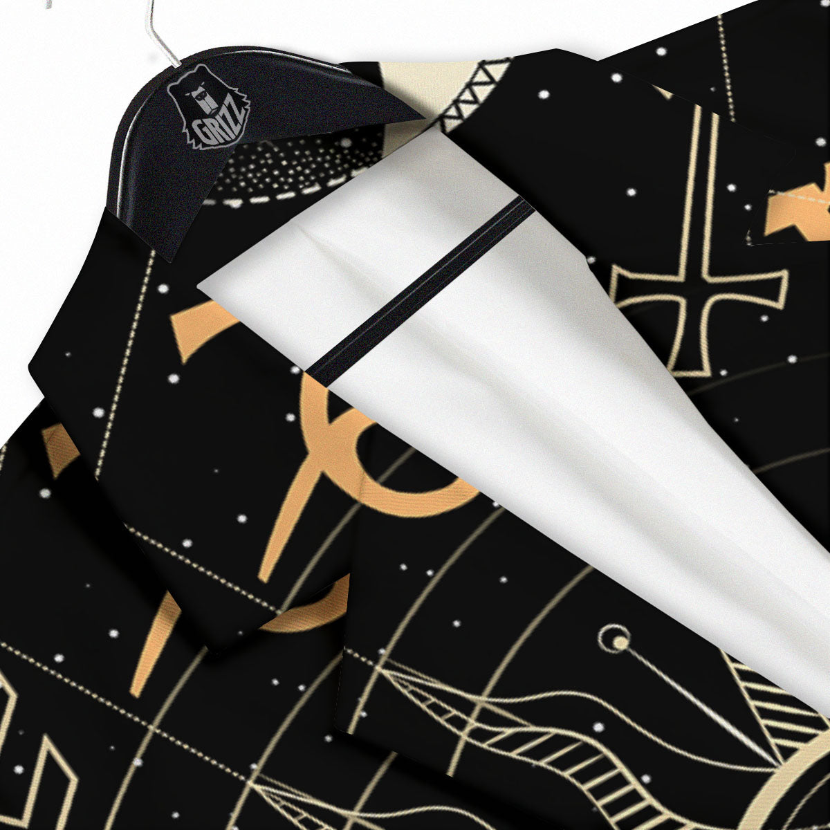 Moon And Vintage Sun Print Men's Sport Coat-grizzshop