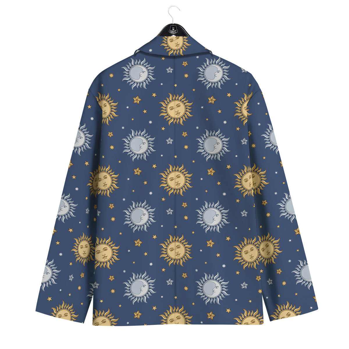 Moon And Vintage Sun Print Pattern Men's Sport Coat-grizzshop
