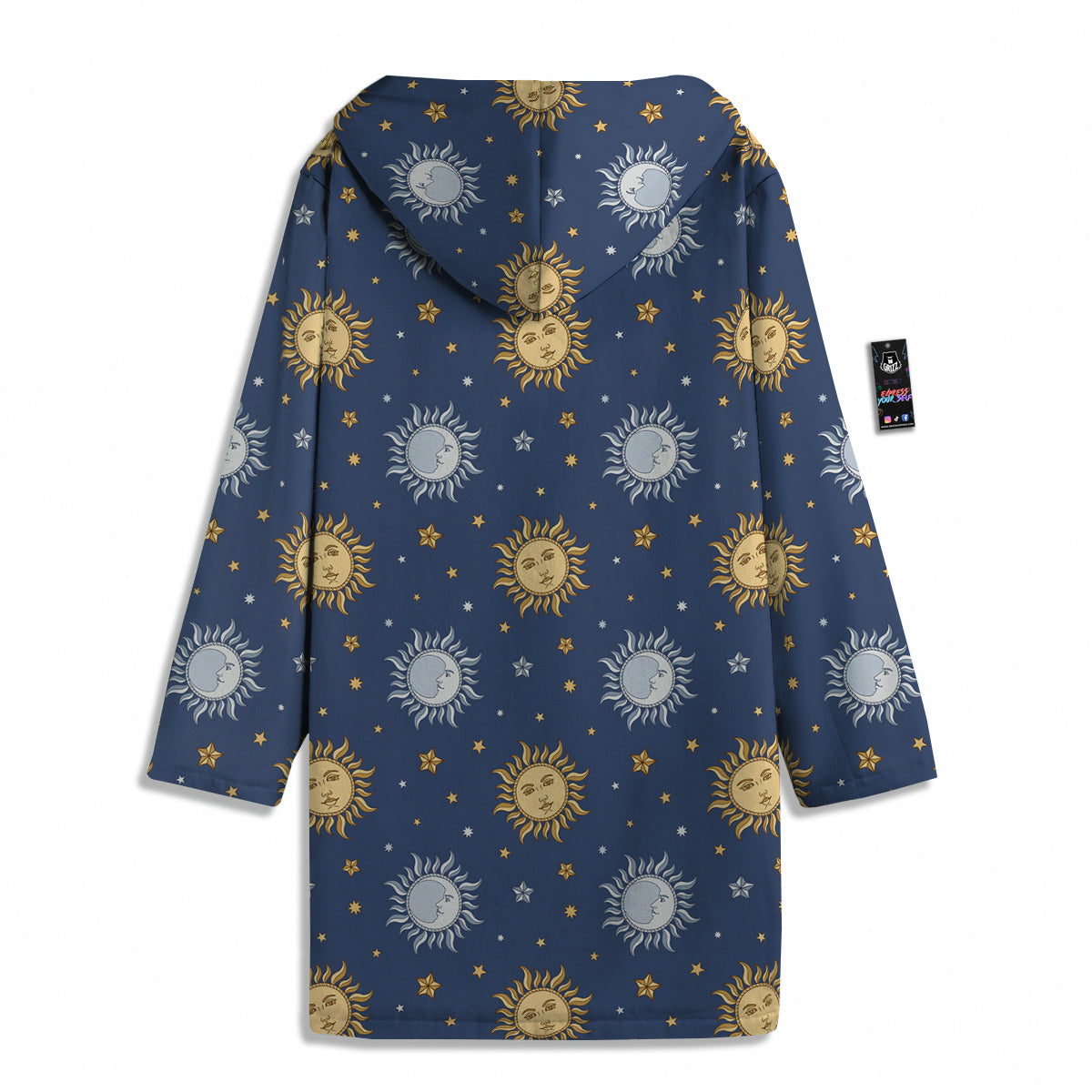 Moon And Vintage Sun Print Pattern Men's Windbreaker Jacket-grizzshop