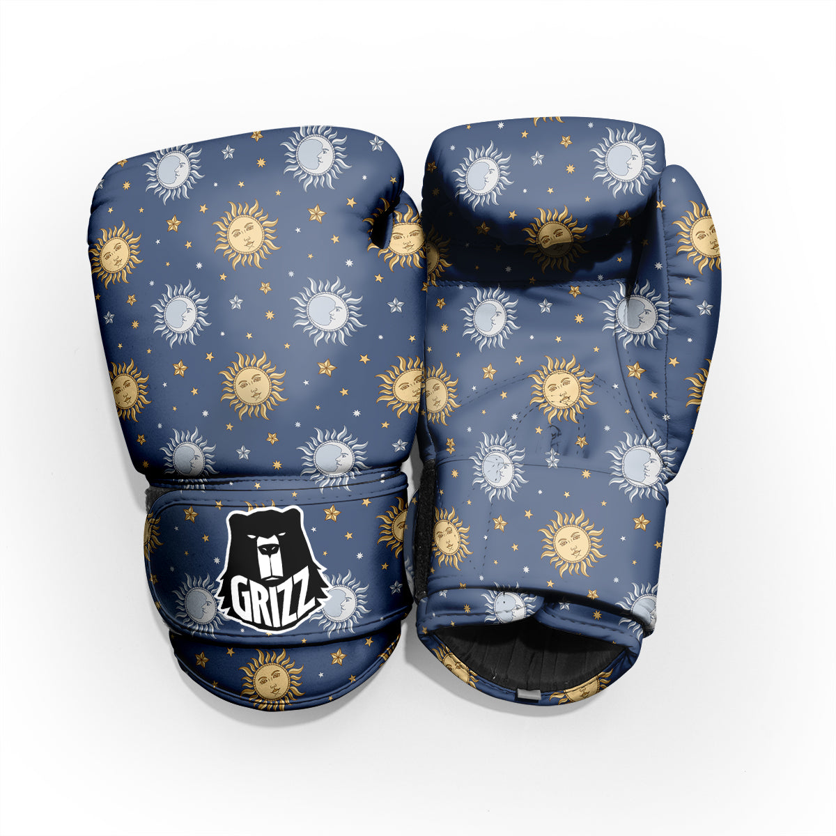 Moon And Vintage Sun Print Pattern Pro Boxing Glove