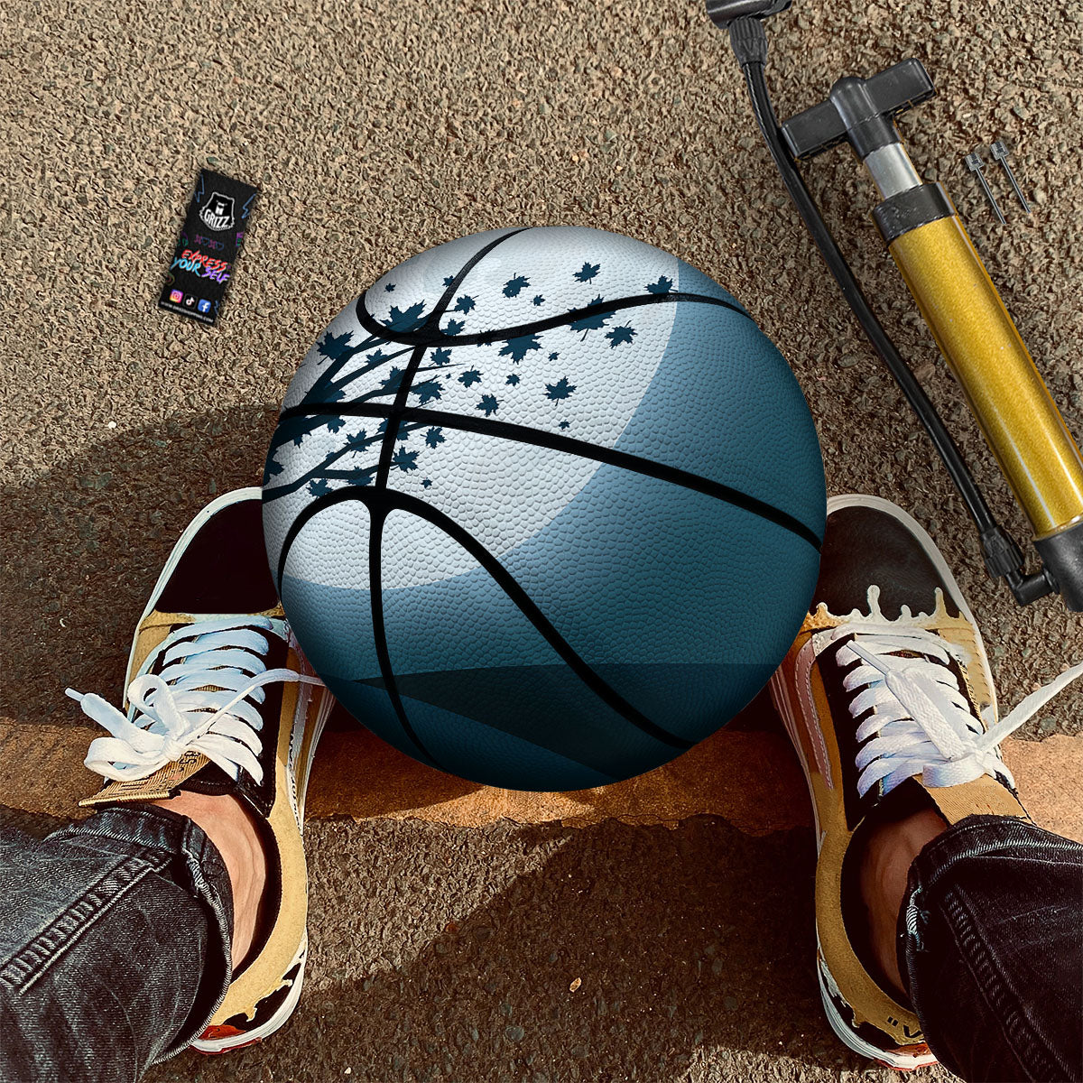 Moon Full Autumn Print Basketball-grizzshop