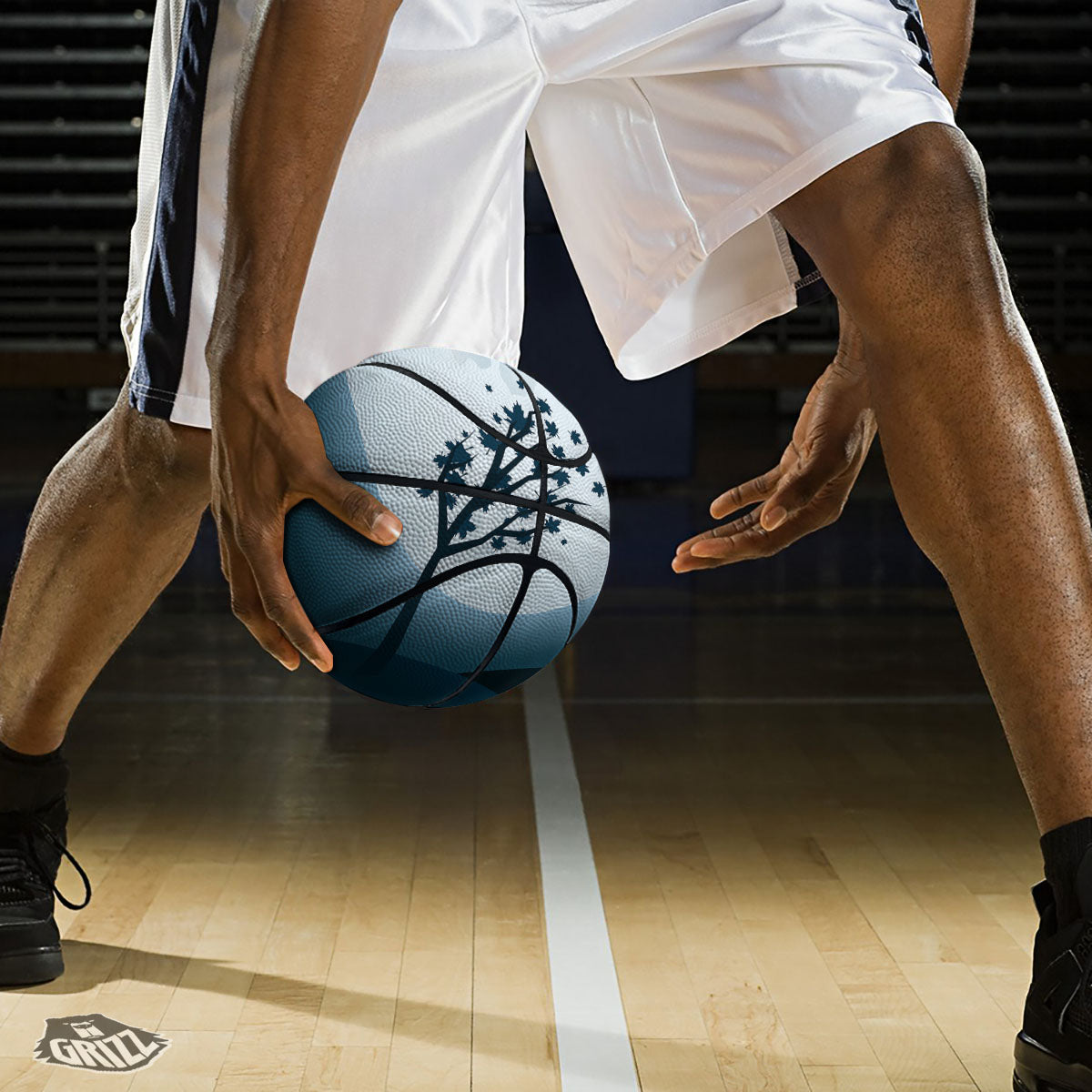 Moon Full Autumn Print Basketball-grizzshop