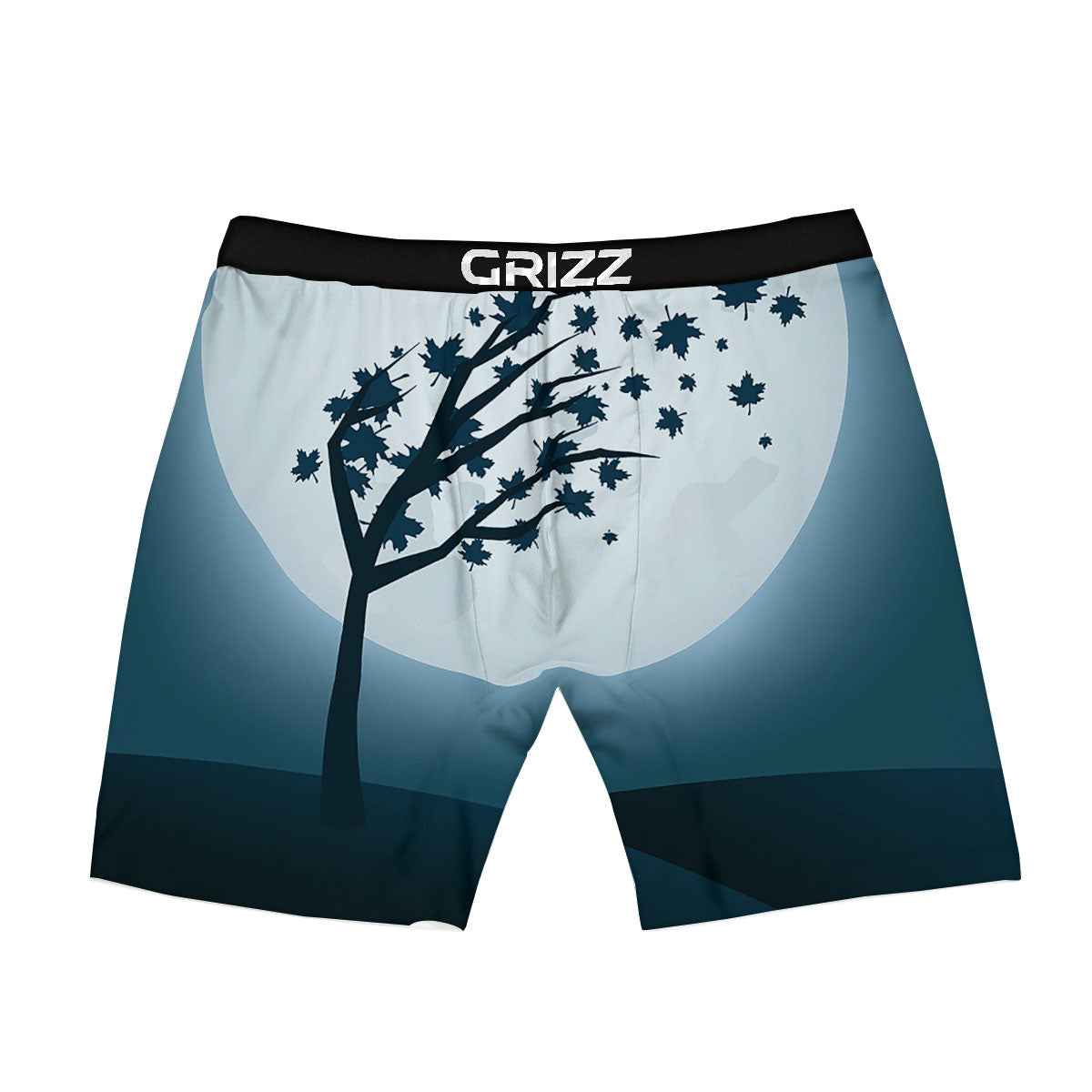 Moon Full Autumn Print Boxer Briefs-grizzshop