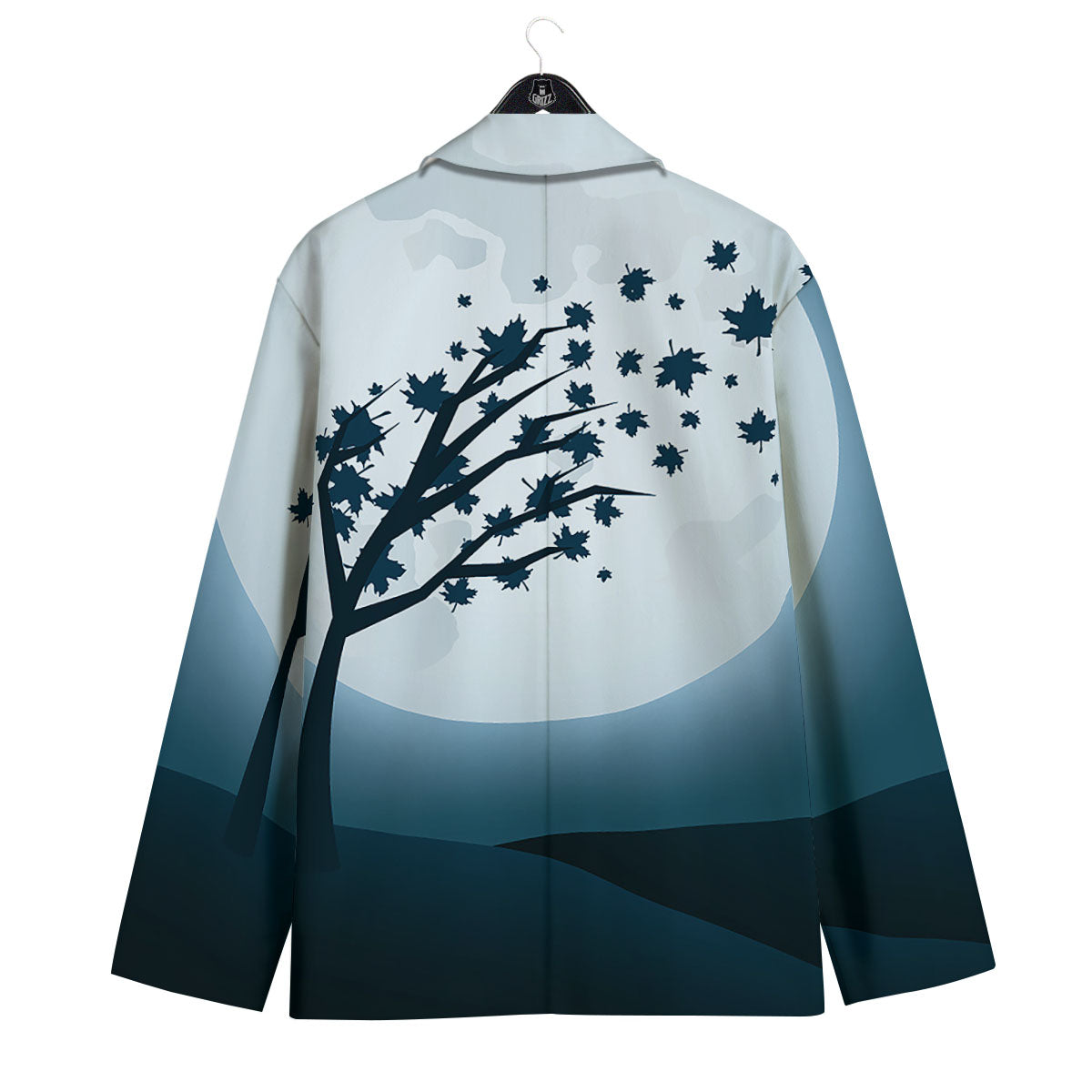 Moon Full Autumn Print Men's Sport Coat-grizzshop
