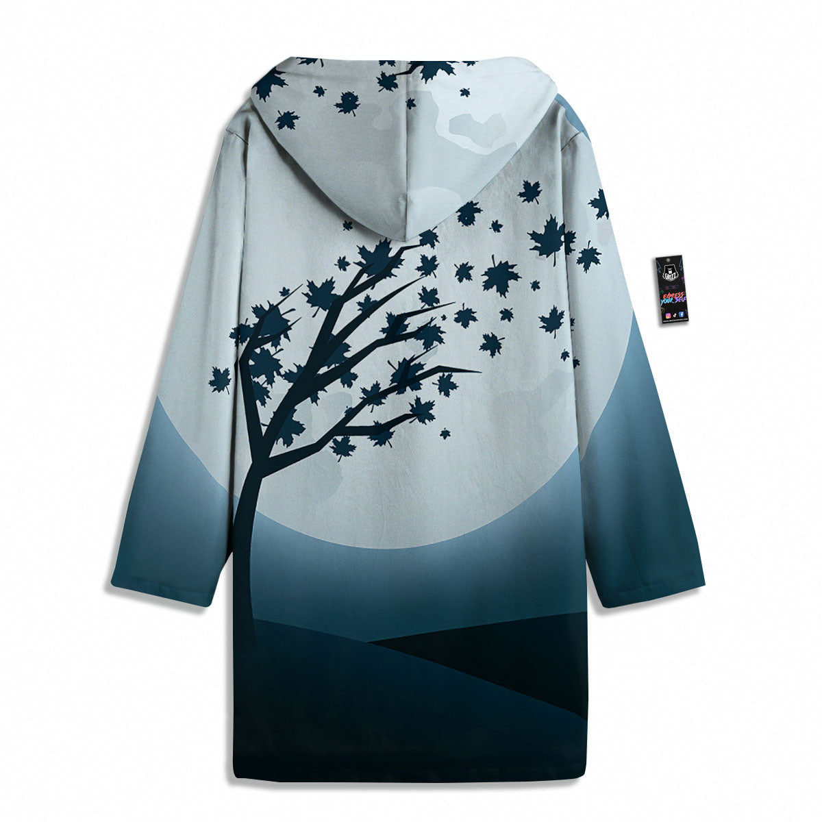 Moon Full Autumn Print Men's Windbreaker Jacket-grizzshop