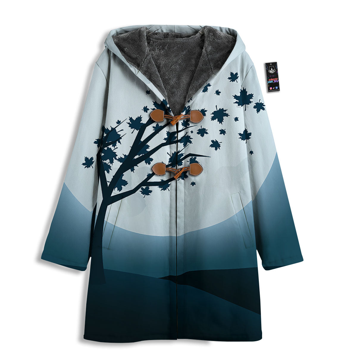 Moon Full Autumn Print Men's Windbreaker Jacket-grizzshop