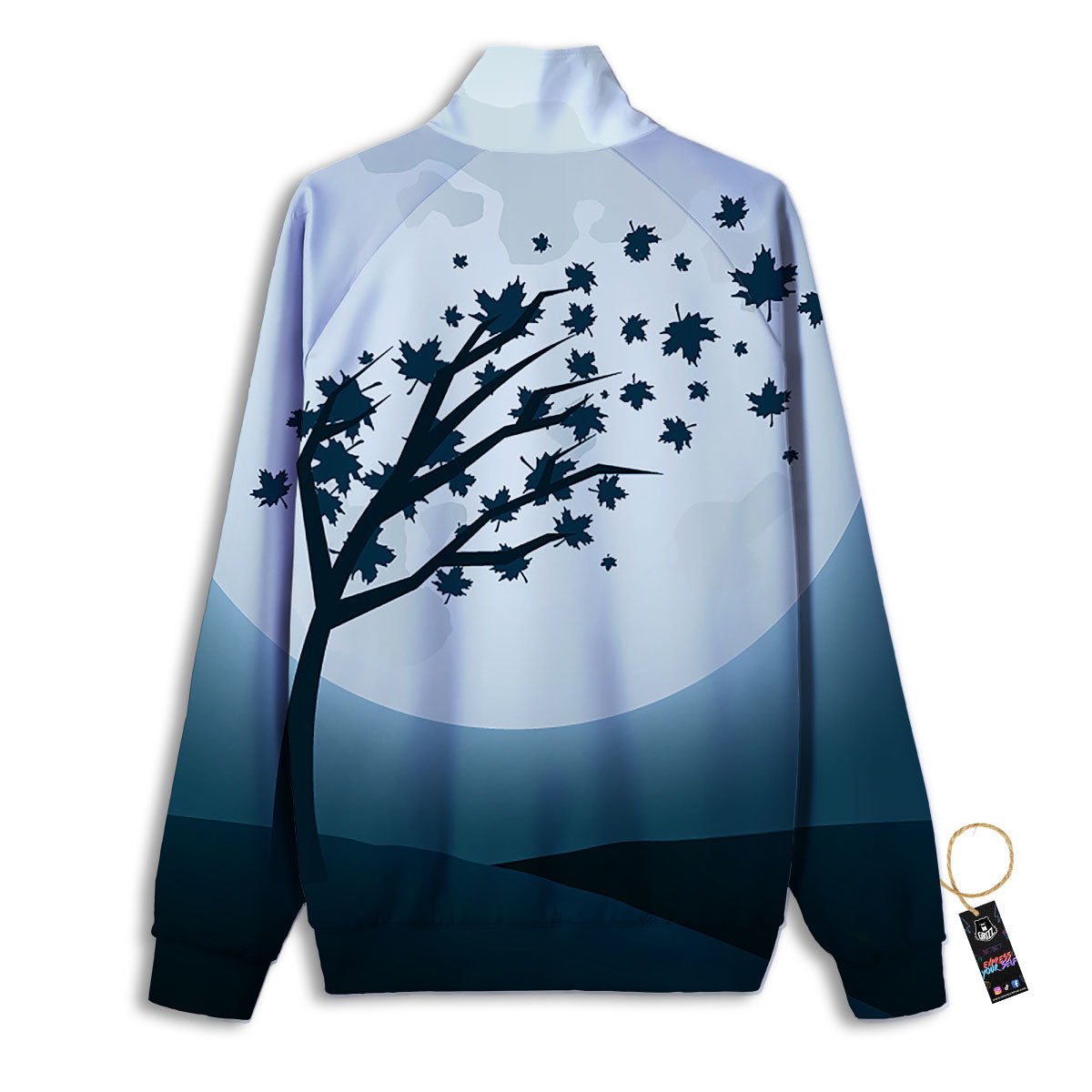 Moon Full Autumn Print Track Jacket-grizzshop
