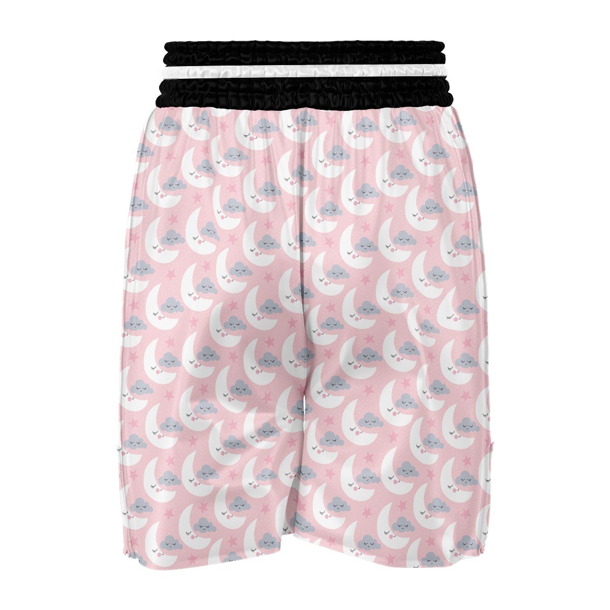 Moon Pattern Print Boxing Shorts-grizzshop