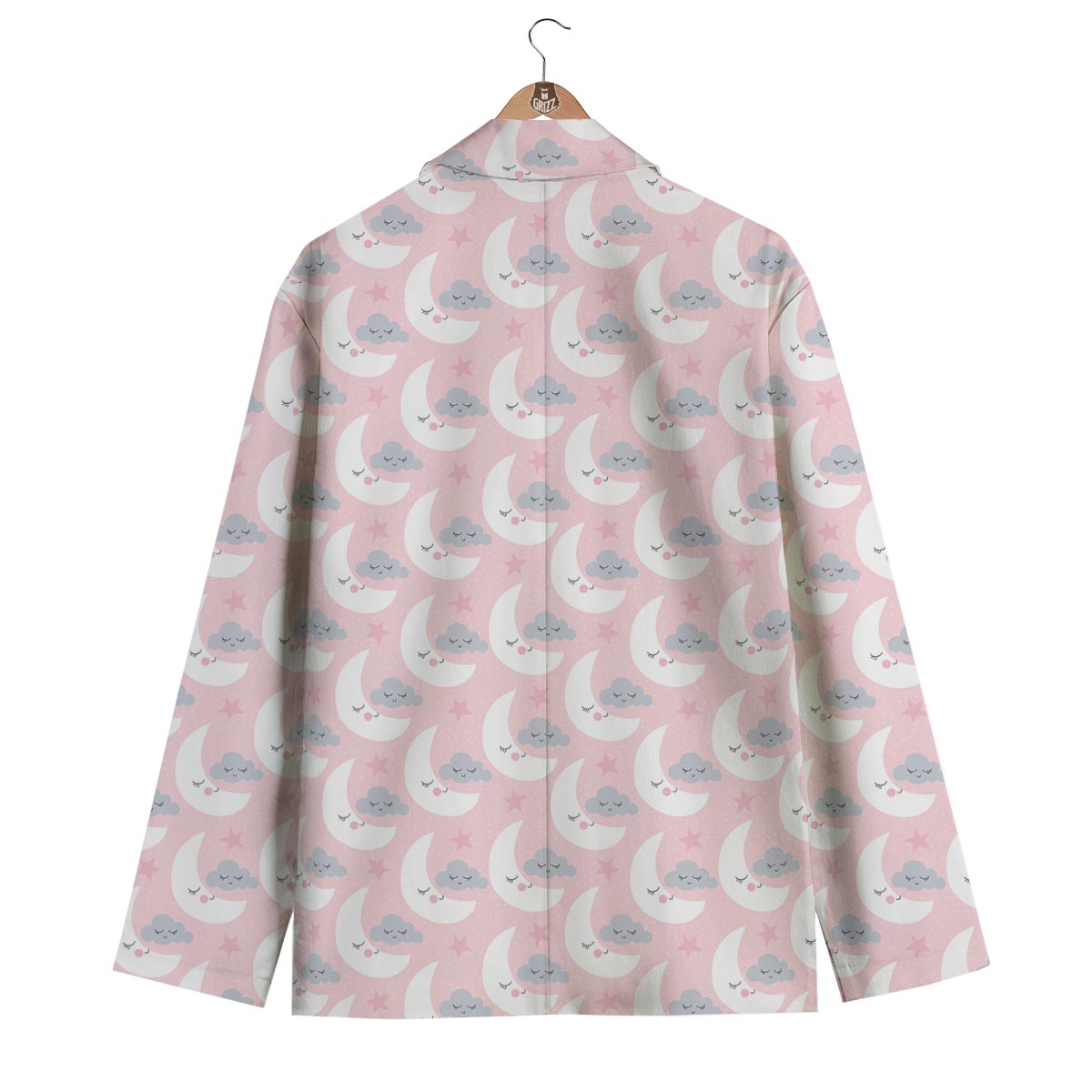 Moon Pattern Print Men's Blazer-grizzshop