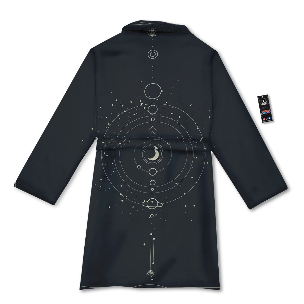 Moon Phase Galaxy Print Bathrobe-grizzshop