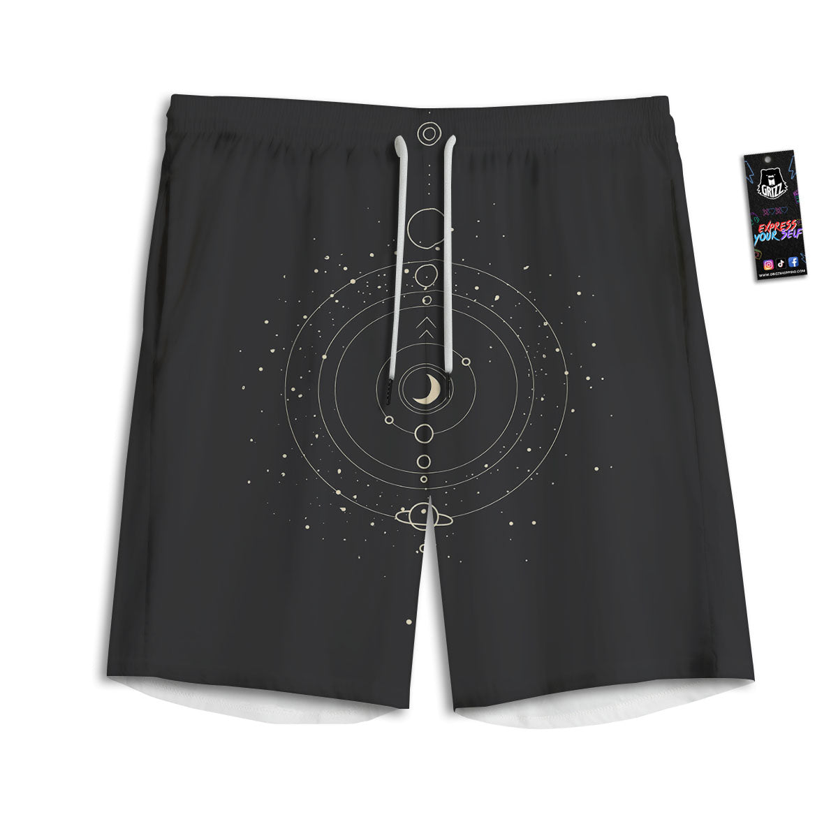 Pattern Karate Print Men's Athletic Shorts