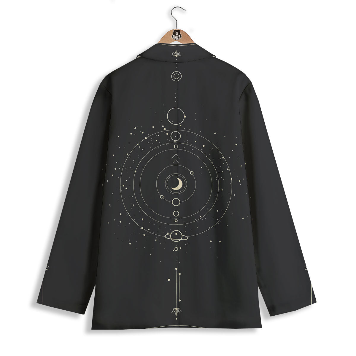Moon Phase Galaxy Print Women's Blazer-grizzshop