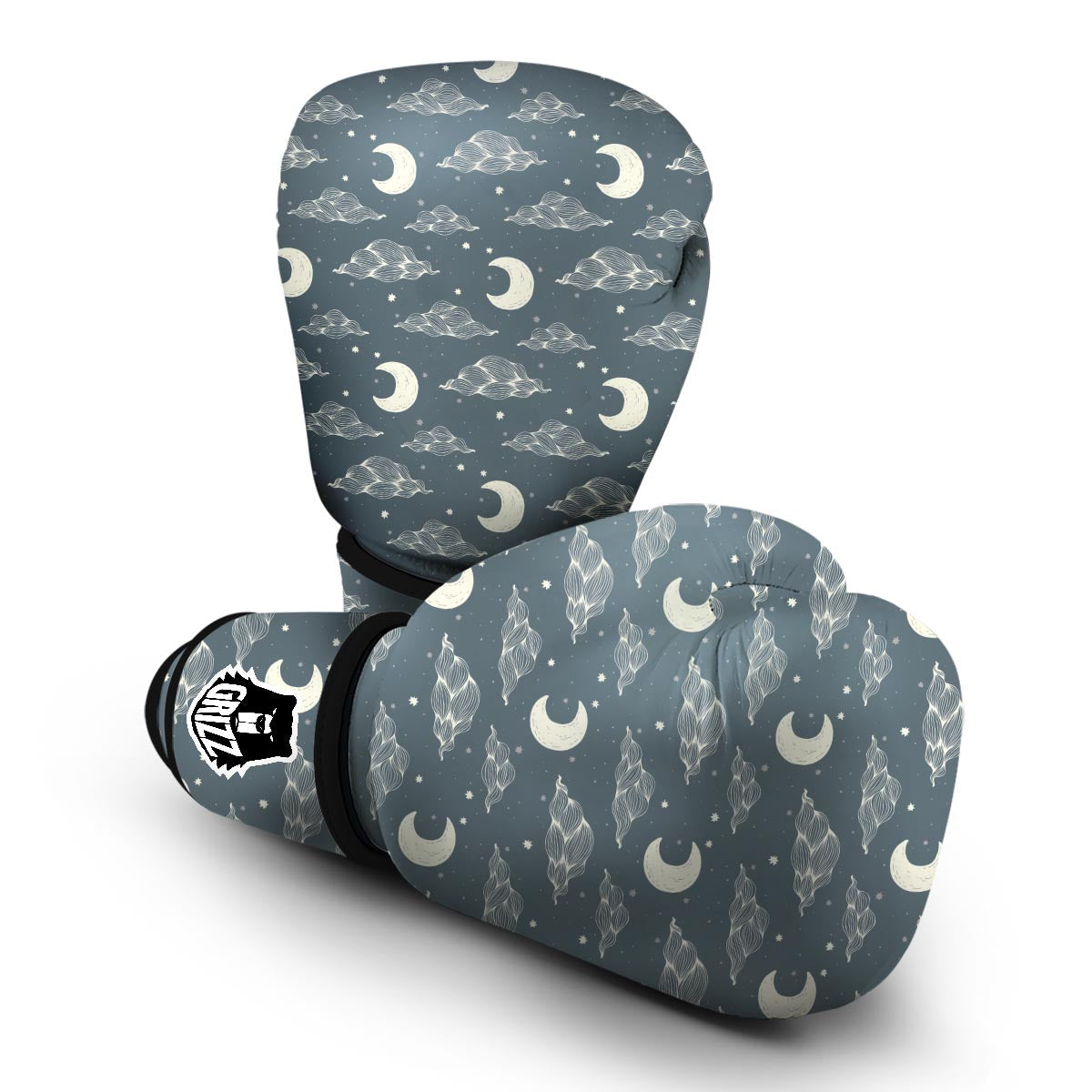 Moon Print Pattern Boxing Gloves-grizzshop