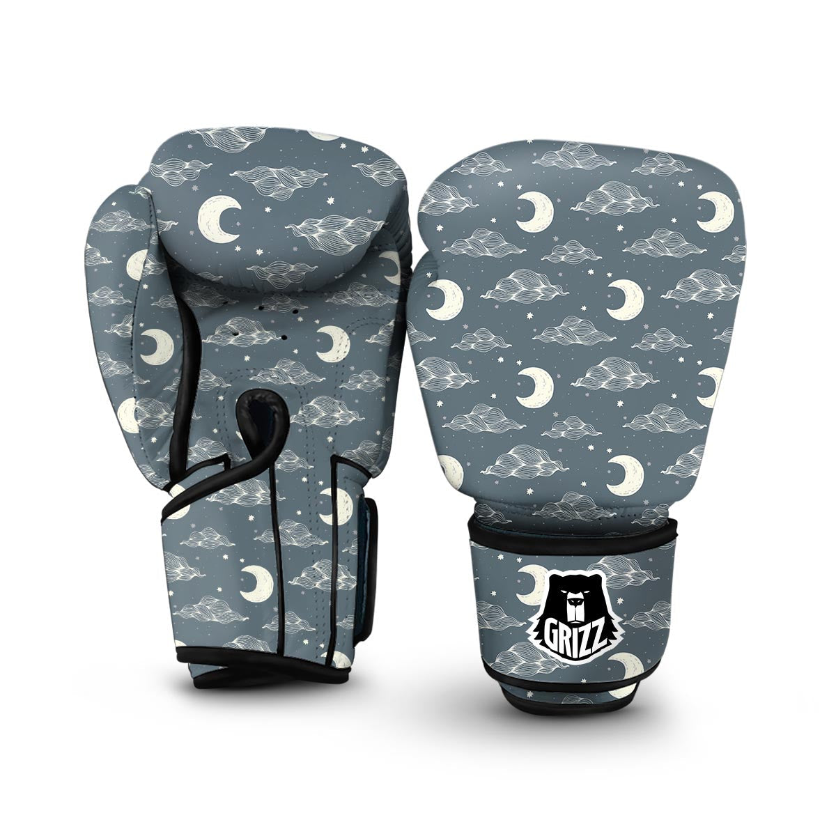 Moon Print Pattern Boxing Gloves-grizzshop