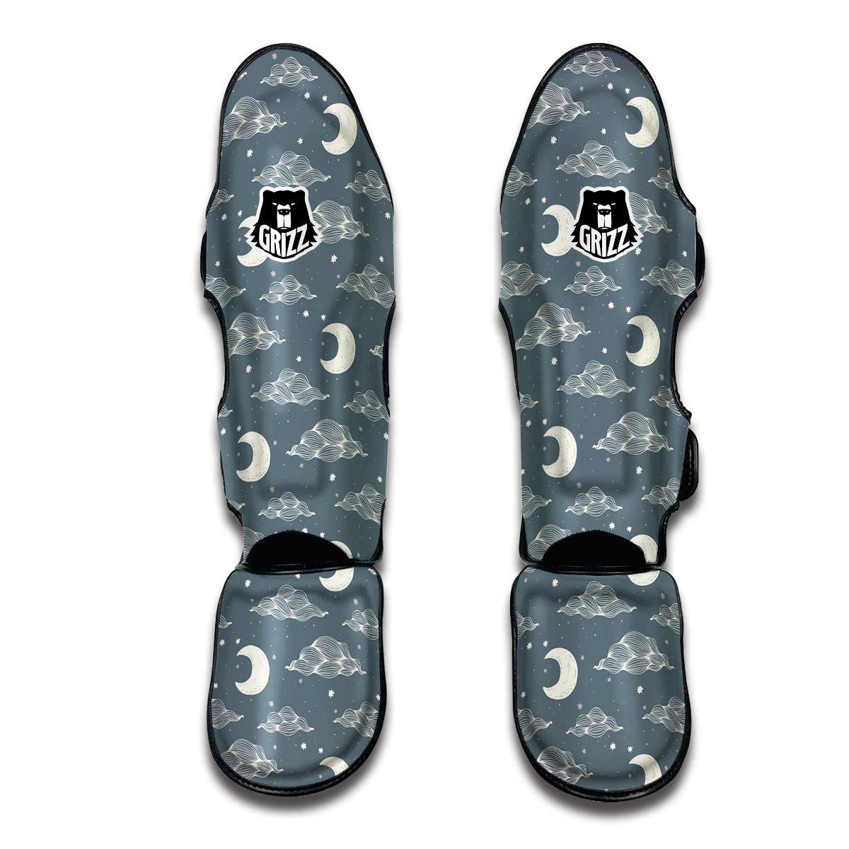 Moon Print Pattern Muay Thai Shin Guards-grizzshop