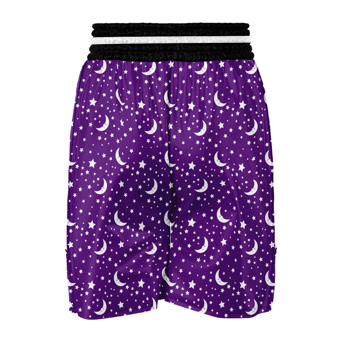 Moon Purple Pattern Print Boxing Shorts-grizzshop