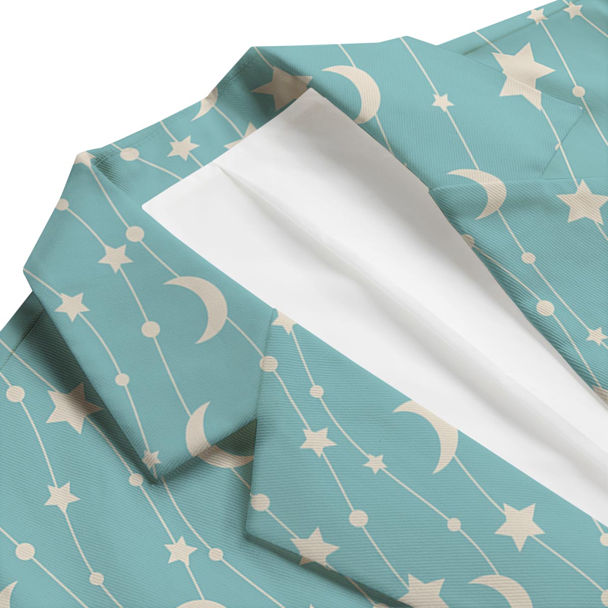 Moon Star Pattern Print Men's Blazer-grizzshop
