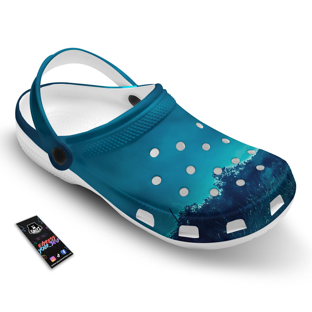 Moonlight And Night Forest Print Clog-grizzshop