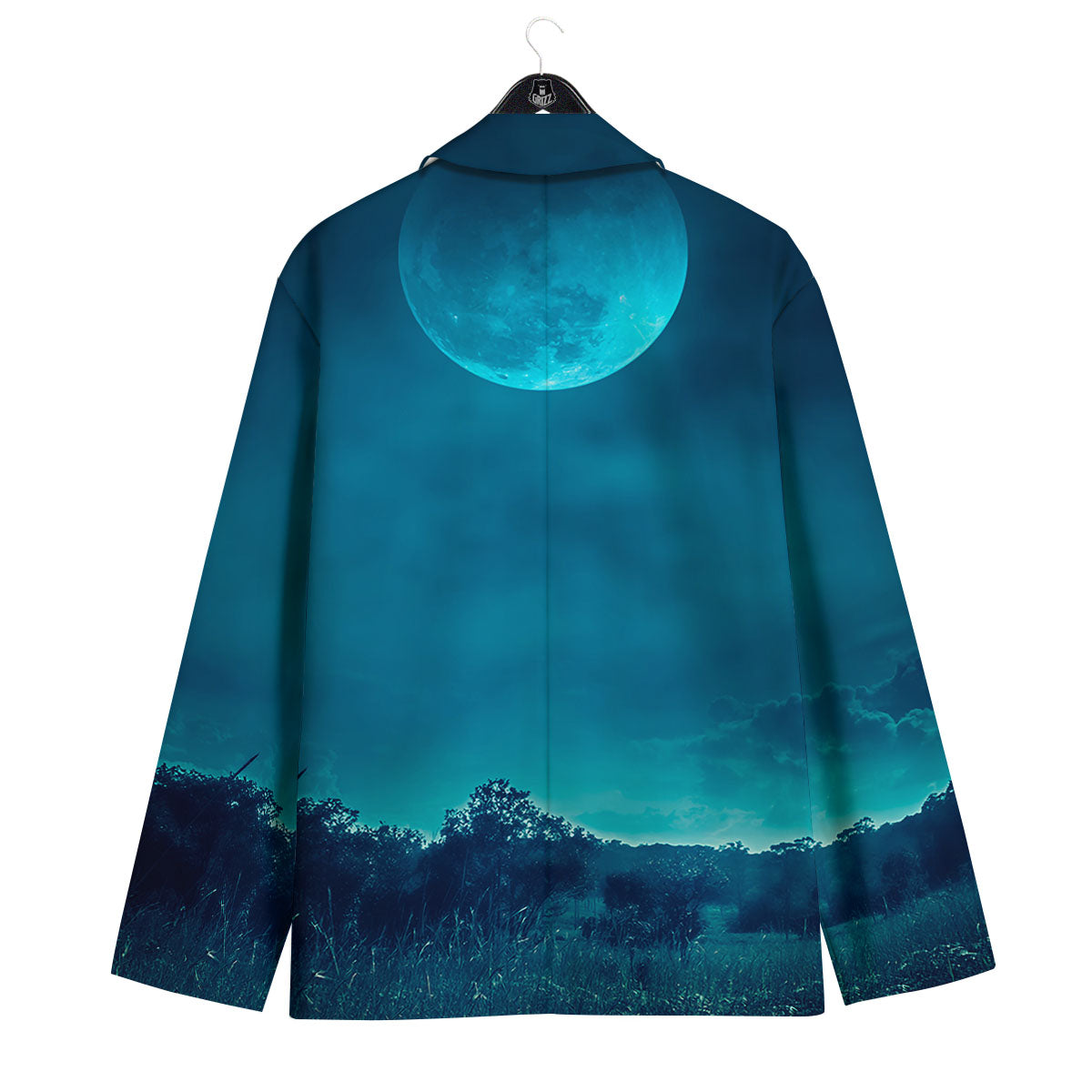 Moonlight And Night Forest Print Men's Sport Coat-grizzshop