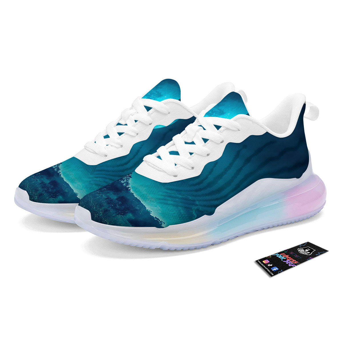 Moonlight And Night Forest Print Running Sneakers-grizzshop