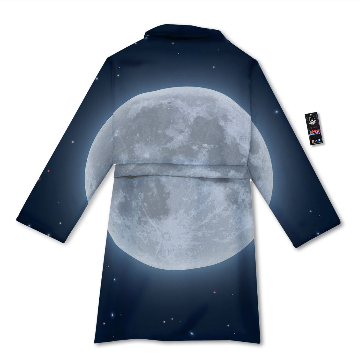 Moonlight And Night Sky Print Bathrobe-grizzshop