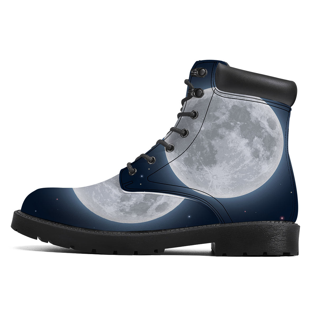 Moonlight And Night Sky Print Boots-grizzshop