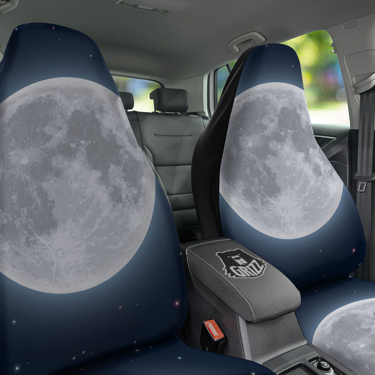 Moonlight And Night Sky Print Car Seat Covers-grizzshop