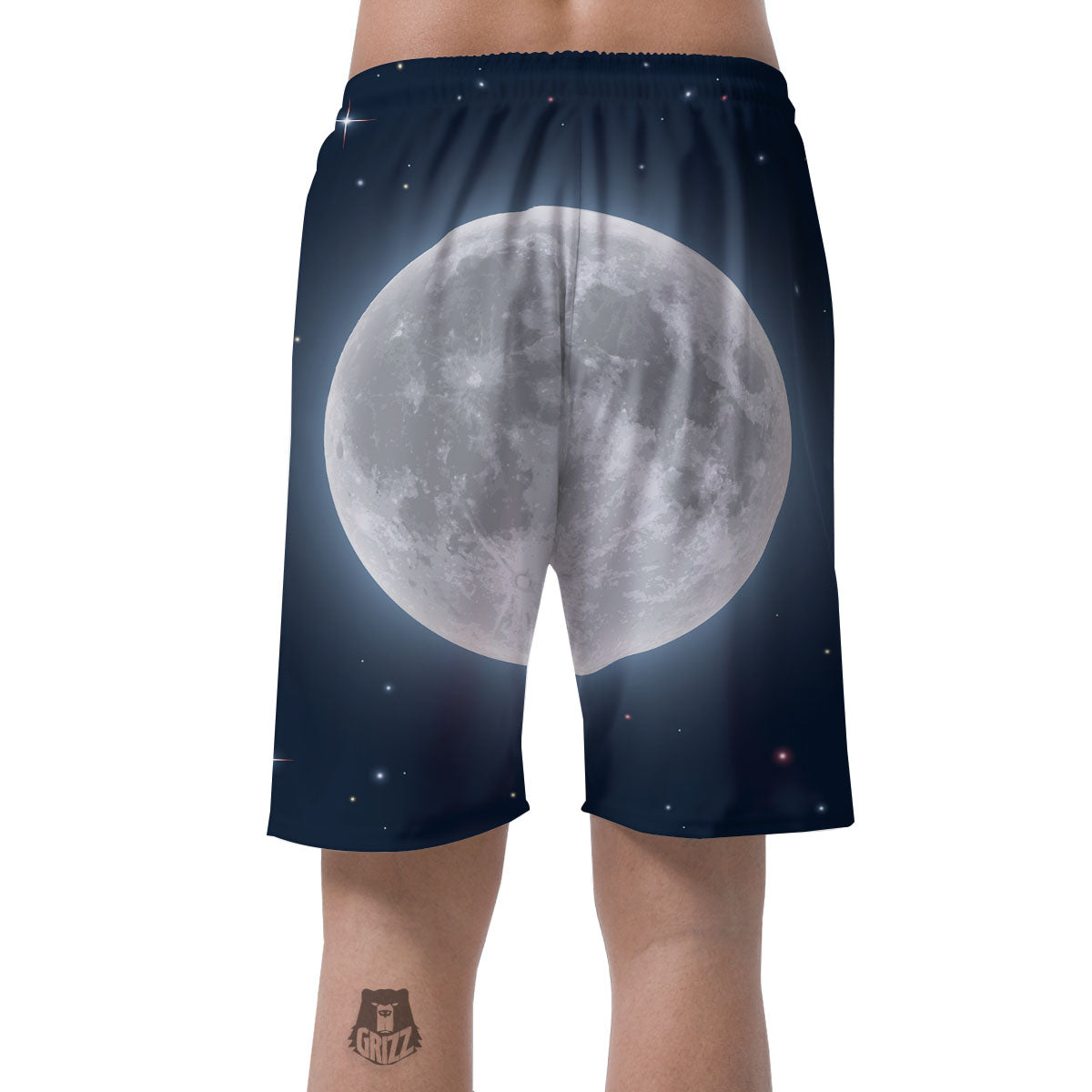 Moonlight And Night Sky Print Men's Shorts-grizzshop