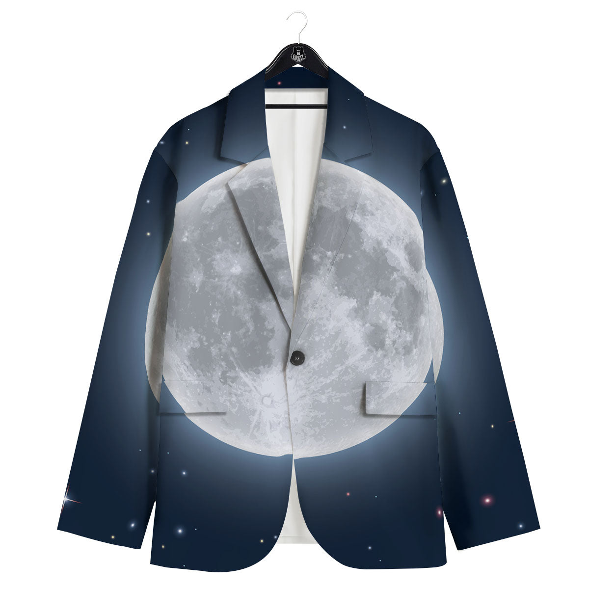 Moonlight And Night Sky Print Men's Sport Coat-grizzshop