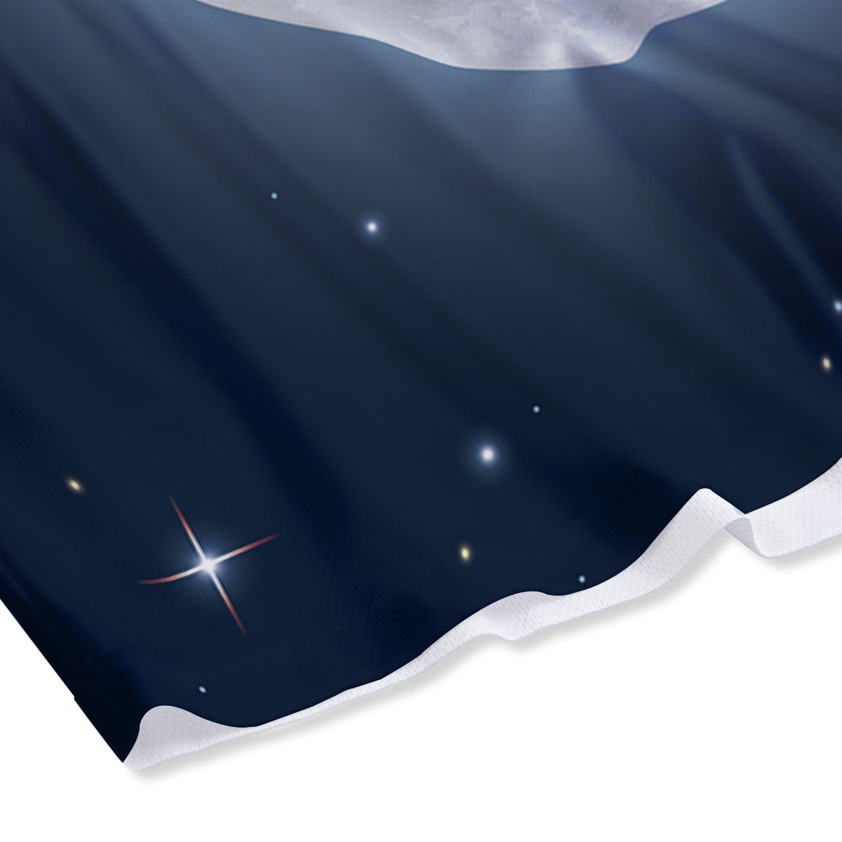 Moonlight And Night Sky Print Mesh Shorts