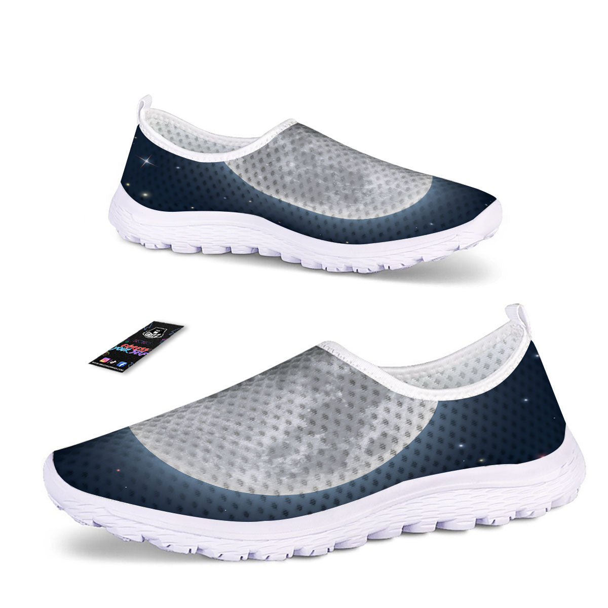 Moonlight And Night Sky Print Nurse Shoes-grizzshop