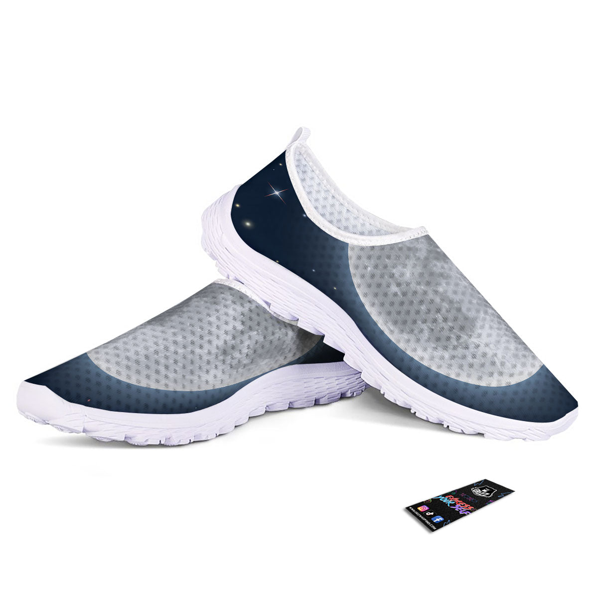 Moonlight And Night Sky Print Nurse Shoes-grizzshop