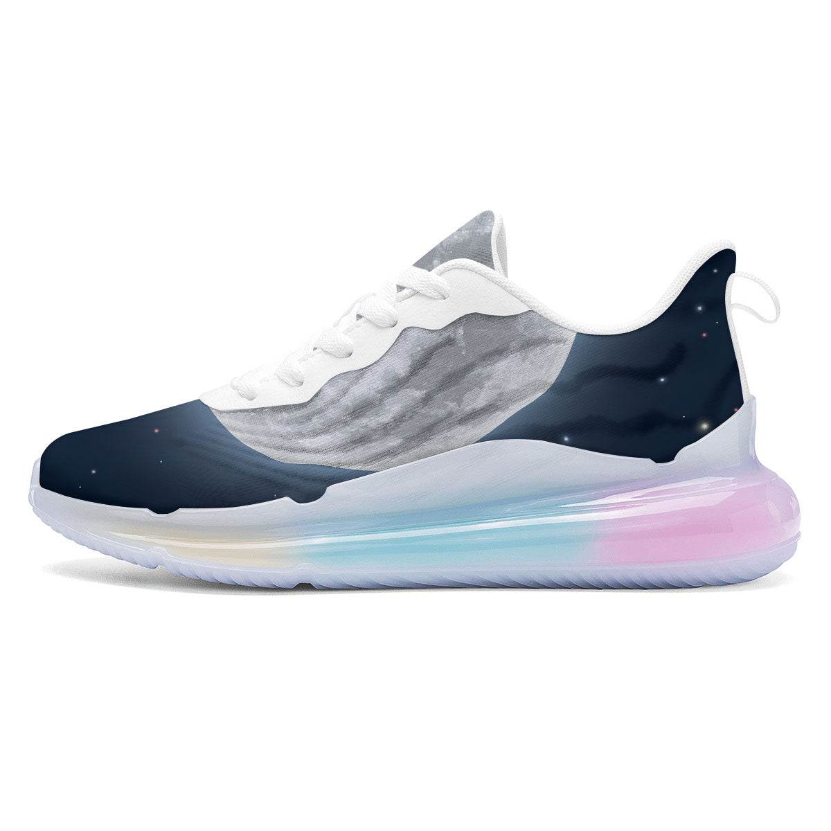 Moonlight And Night Sky Print Running Sneakers-grizzshop