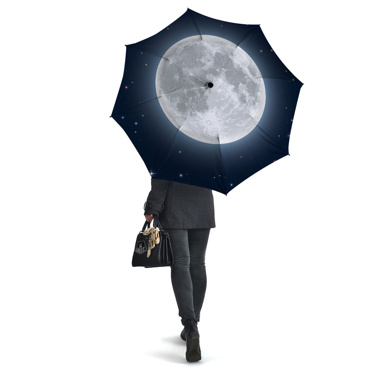 Moonlight And Night Sky Print Umbrella-grizzshop