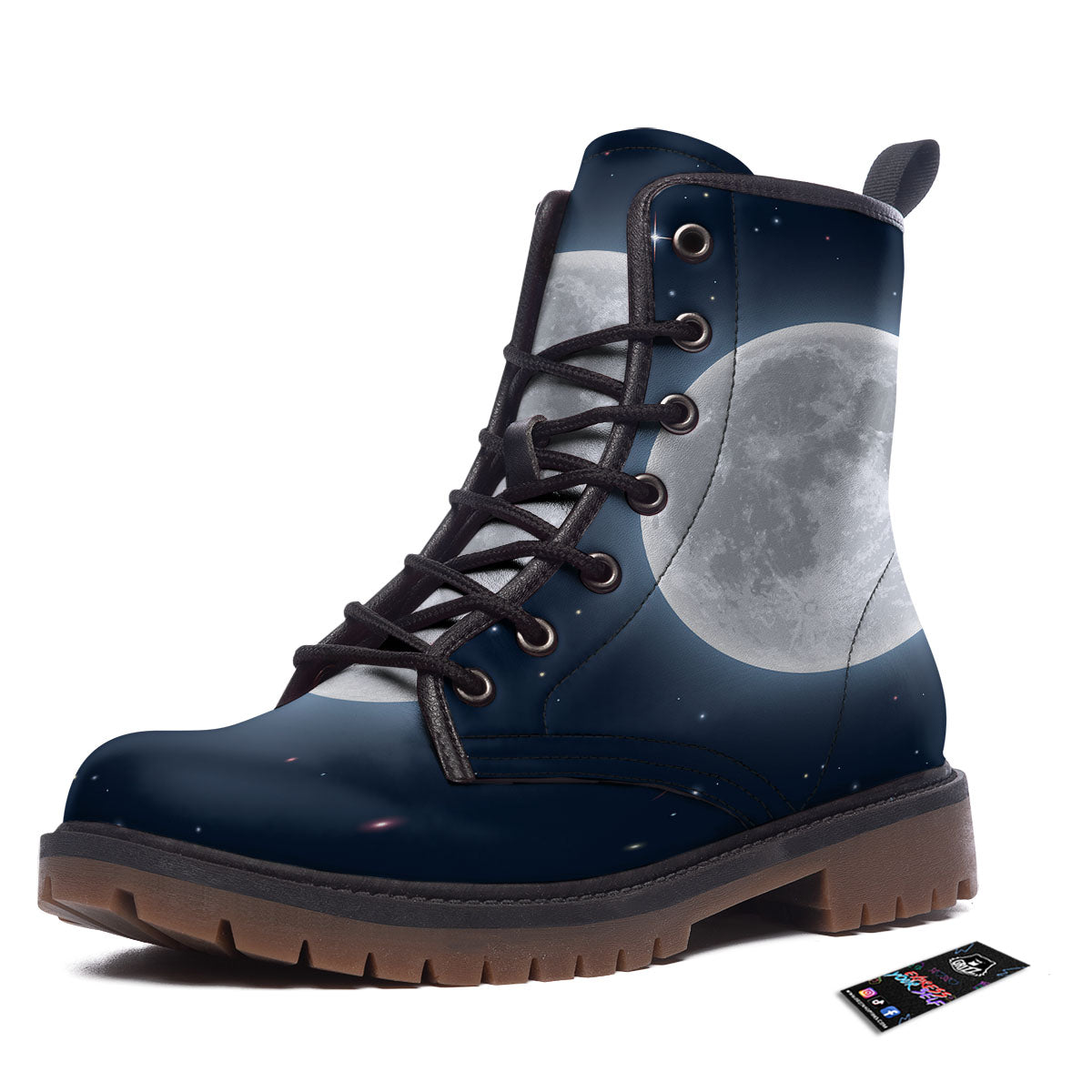 Moonlight And Night Sky Print Work Boots-grizzshop