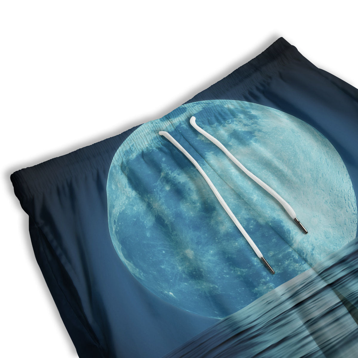 Moonlight And The Sea Print Men's Athletic Shorts