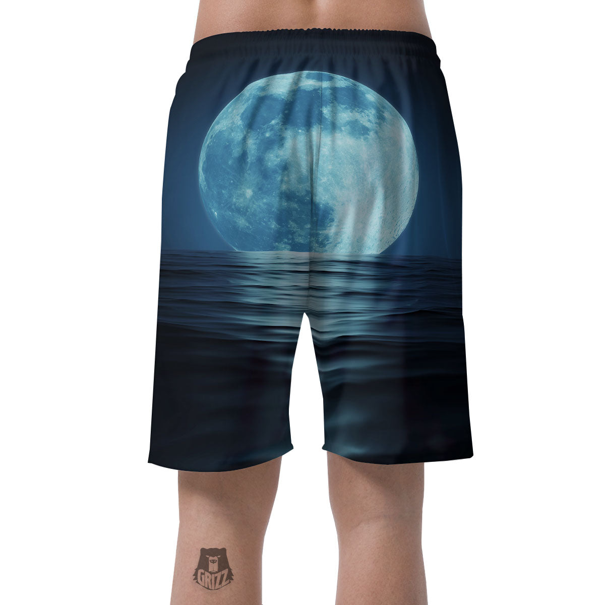 Moonlight And The Sea Print Men's Shorts-grizzshop