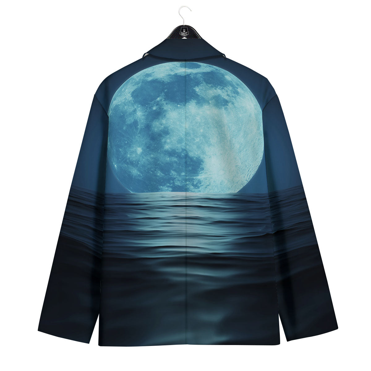 Moonlight And The Sea Print Men's Sport Coat-grizzshop