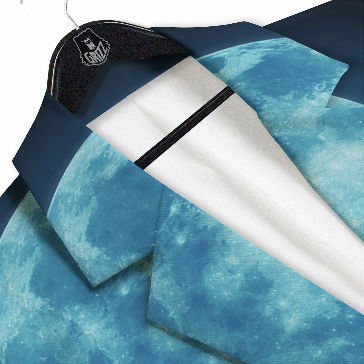 Moonlight And The Sea Print Men's Sport Coat-grizzshop