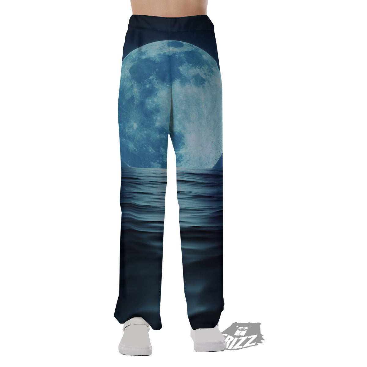 Moonlight And The Sea Print Pajama Pants-grizzshop