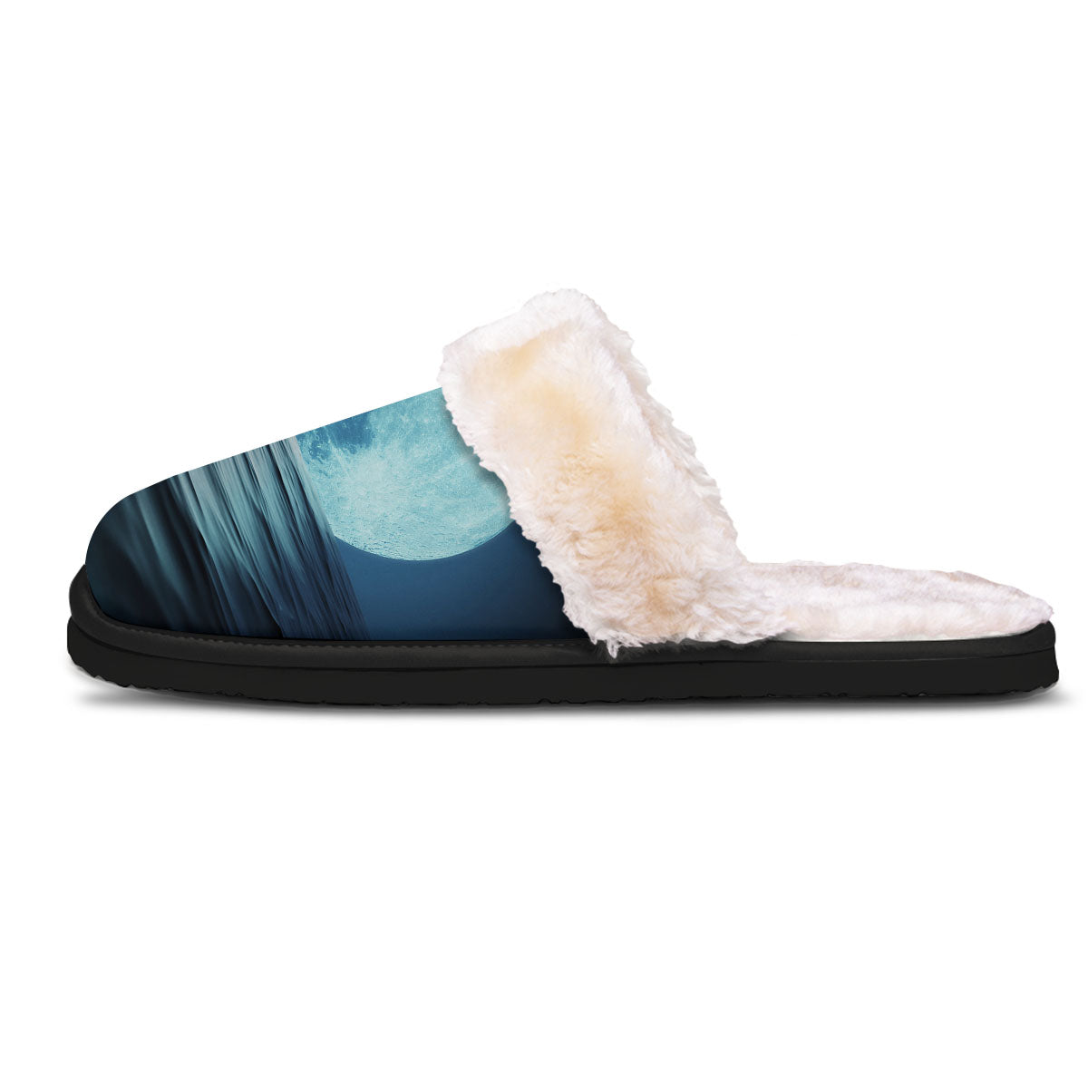 Moonlight And The Sea Print Slippers-grizzshop