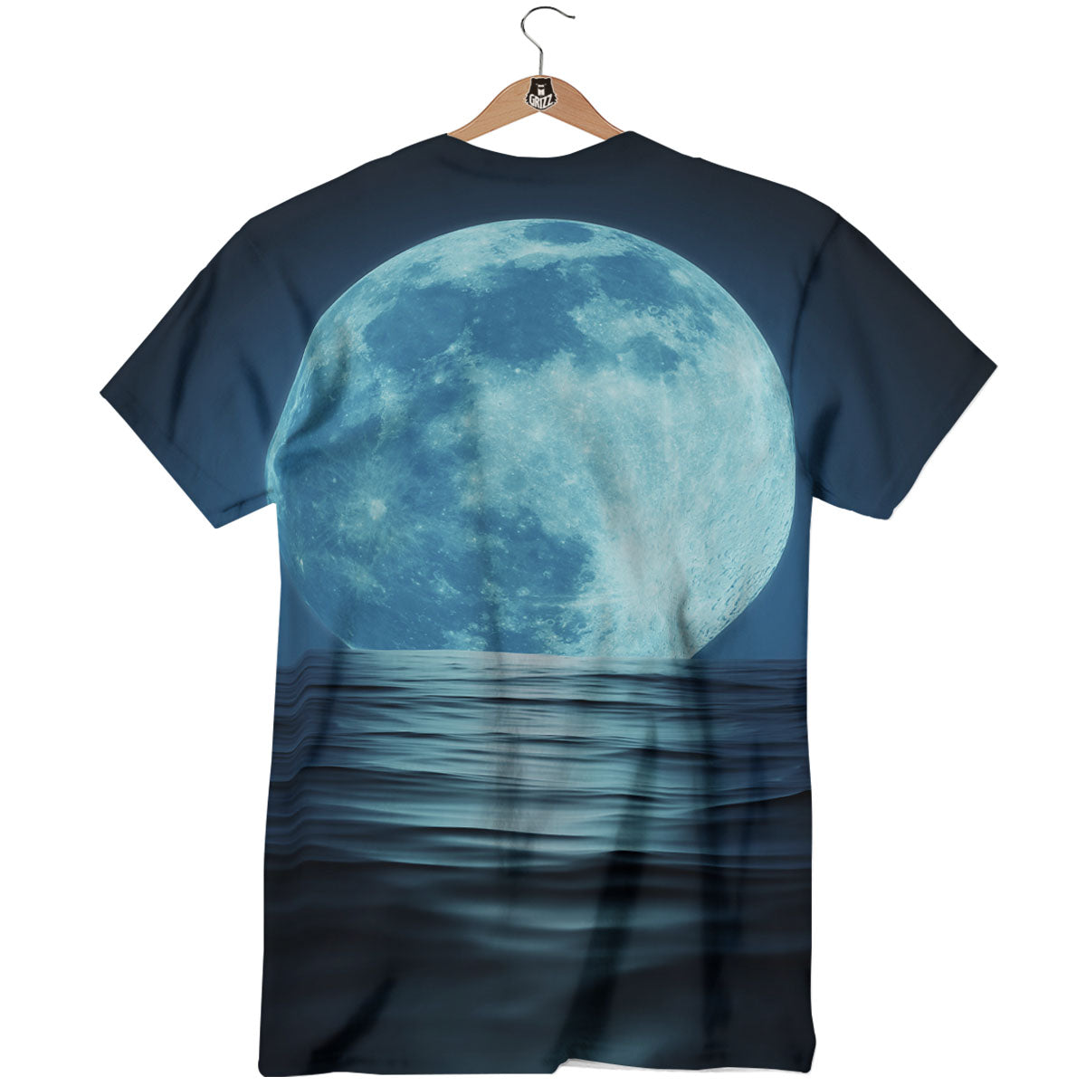 Moonlight And The Sea Print T-Shirt-grizzshop