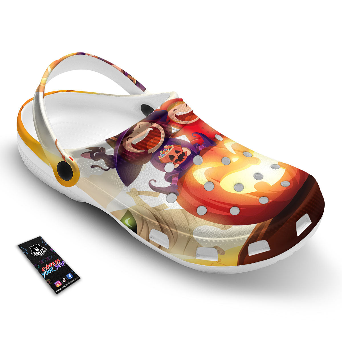 Moonlight Halloween Print Clog-grizzshop
