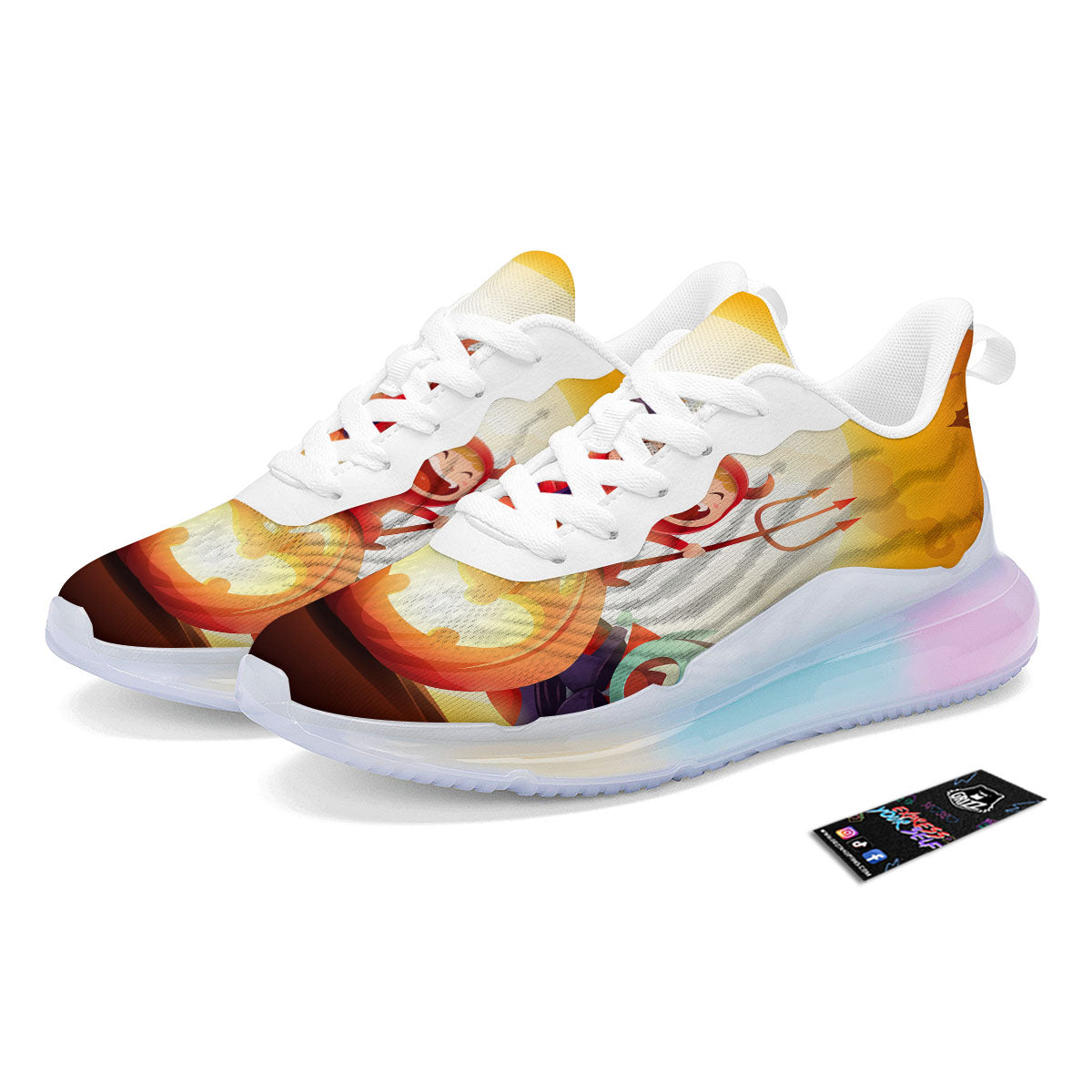 Moonlight Halloween Print Running Sneakers-grizzshop