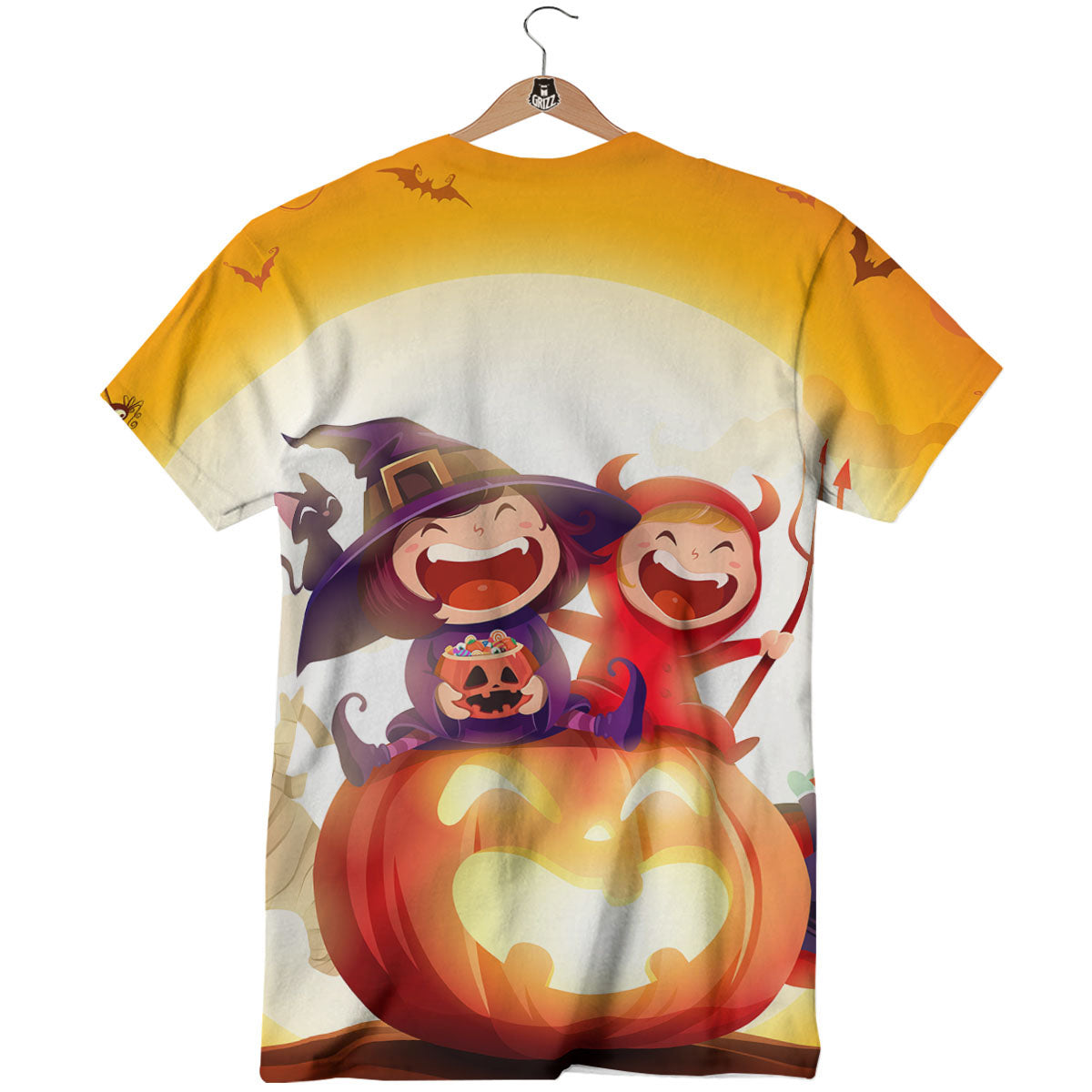Moonlight Halloween Print T-Shirt-grizzshop