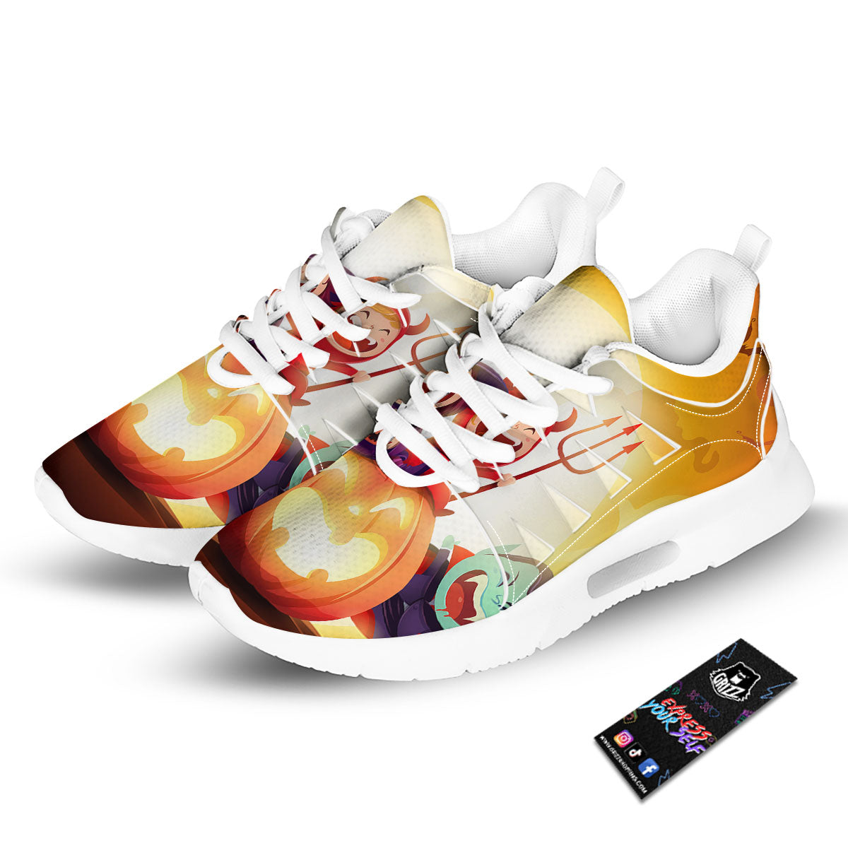 Moonlight Halloween Print Tennis Shoes-grizzshop