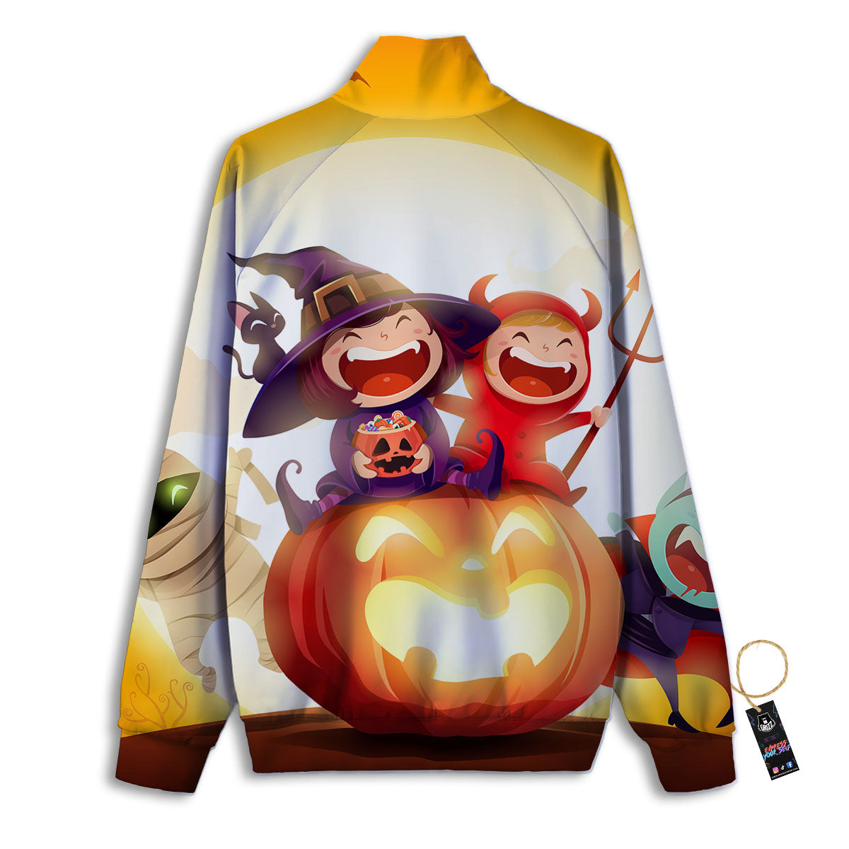 Moonlight Halloween Print Track Jacket-grizzshop